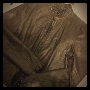 Baccini medium faux leather jacket